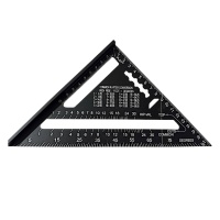 Угольник плотницкий 170 мм, 7", алюминиевый черный, метрический, "MAXIMUM" (Максимум) MX 46665