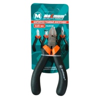 Бокорезы мини 115 мм, CRV, резиновые рукоятки, черные, "MAXIMUM" MX 14343 Бокорезы мини 115 мм, CRV, резиновые рукоятки, черные, "MAXIMUM" MX 14343