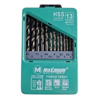 Набор сверл по металлу HSS 13 предметов, 4341, "MAXIMUM" MX 02760 (3171) Набор сверл по металлу HSS 13 предметов, 4341, "MAXIMUM" MX 02760 (3171)