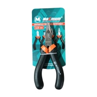 Длинногубцы мини 115 мм, CRV, резиновые рукоятки, черные, "MAXIMUM" MX 14336 Длинногубцы мини 115 мм, CRV, резиновые рукоятки, черные, "MAXIMUM" MX 14336