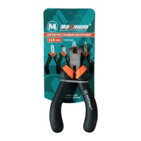 Кусачки торцевые мини 115 мм, CRV, резиновые рукоятки, черные, "MAXIMUM" MX 14350 Кусачки торцевые мини 115 мм, CRV, резиновые рукоятки, черные, "MAXIMUM" MX 14350