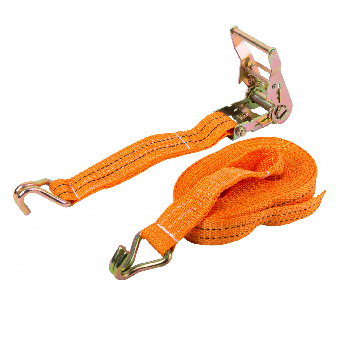Ремень стяжной с храповым механизмом 3 тонны, оранжевый Ремень стяжной с храповым механизмом 3 тонны, оранжевый