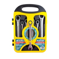 Набор комбинированных ключей с трещоткой 8 – 19 мм, 7 предметов, "MAXIMUM" MX 11113 (2290) Набор комбинированных ключей с трещоткой 8 – 19 мм, 7 предметов, "MAXIMUM" MX 11113 (2290)