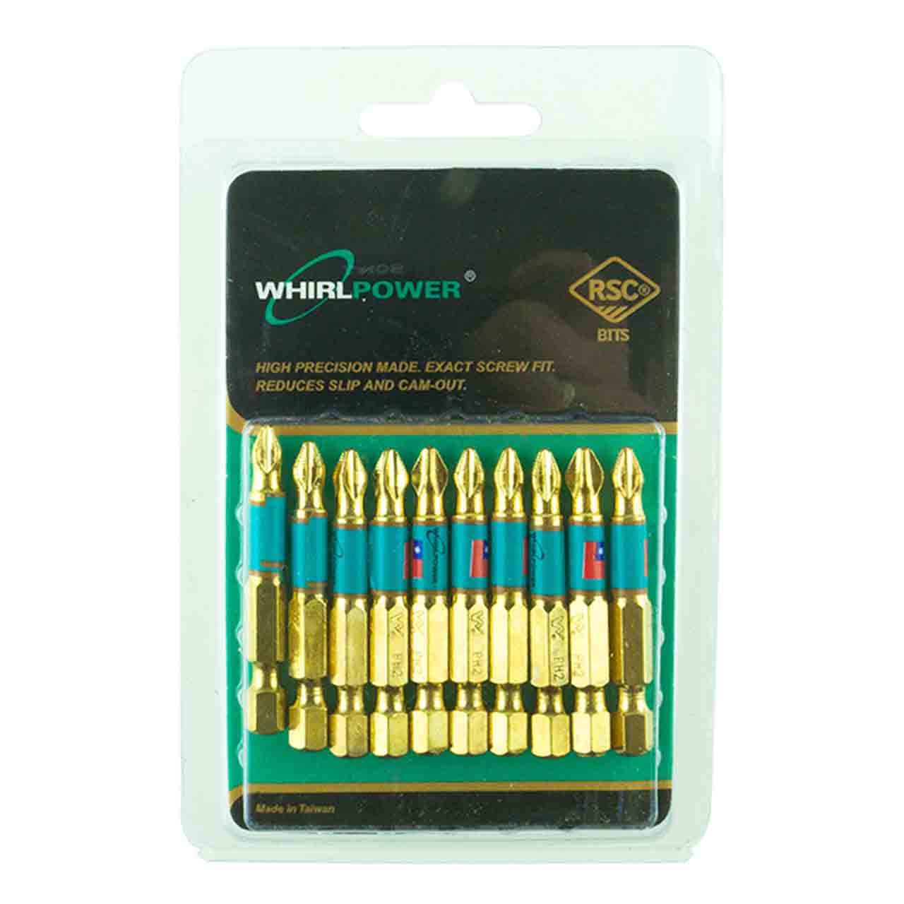 Набор бит кованых Cr-MO, PH2, 50 мм, 10 штук, золото, Тайвань Набор бит кованых Cr-MO, PH2, 50 мм, 10 штук, золото, Тайвань