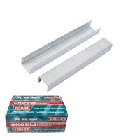 Скобы для строительного степлера 10*1.15*0.59*8 мм, 2000 шт., 1008F, "MAXIMUM" MX 03378 (2982) Скобы для строительного степлера 10*1.15*0.59*8 мм, 2000 шт., 1008F, "MAXIMUM" MX 03378 (2982)