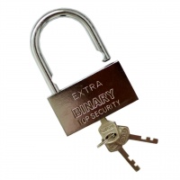Замок навесной "серебро" 70 мм,"EXTRA BINARY"  Замок навесной "серебро" 70 мм,"EXTRA BINARY"