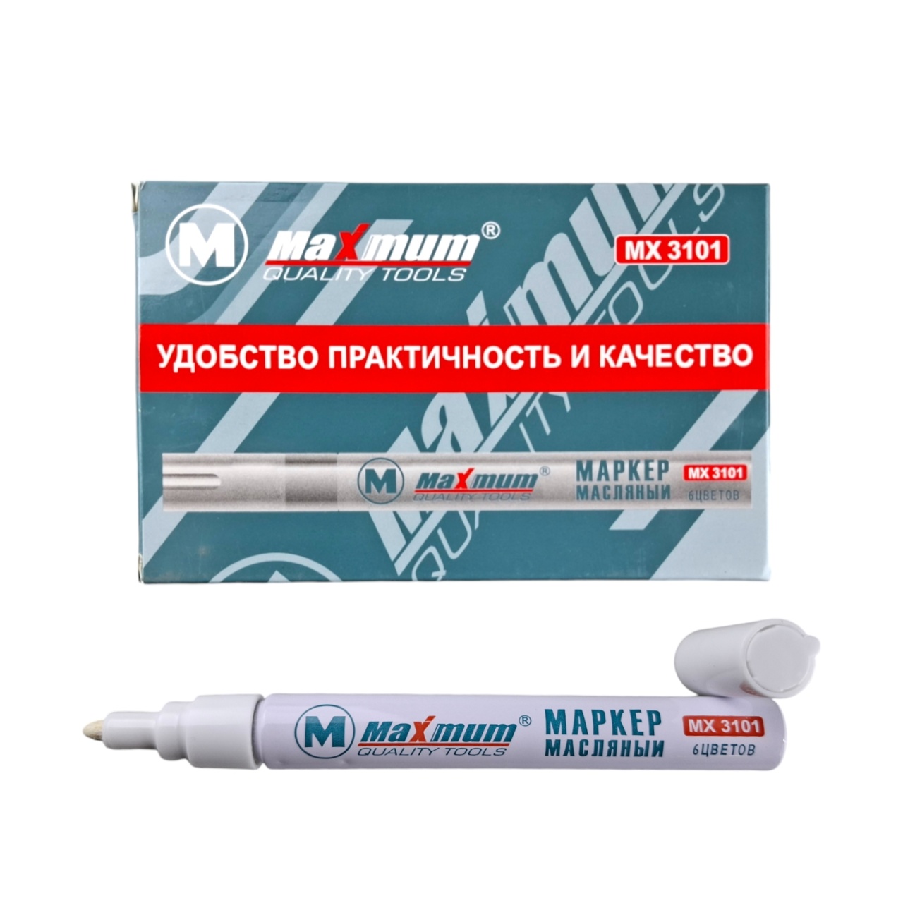 Маркер-краска по металлу, белый (2243) Маркер-краска по металлу, белый (2243)