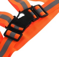 Купить оптом Пояс светоотражающий (сигнальный) S-XXL с наплечными лямками, 4см., оранжевый  Пояс светоотражающий (сигнальный) S-XXL с наплечными лямками, 4см., оранжевый  оптом