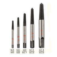 Купить оптом Набор экстракторов болтов HSS, 5 предметов, М3-М18, в пластиковом футляре Набор экстракторов болтов HSS, 5 предметов, М3-М18, в пластиковом футляре оптом