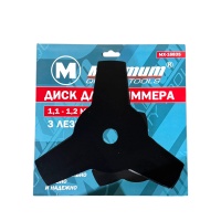 Купить оптом Нож для триммера 3-х лезвийный 255х1.1x 25,4 мм, 3T, металлический, "MAXIMUM" MX 16835 (3588) Нож для триммера 3-х лезвийный 255х1.1x 25,4 мм, 3T, металлический, "MAXIMUM" MX 16835 (3588) оптом