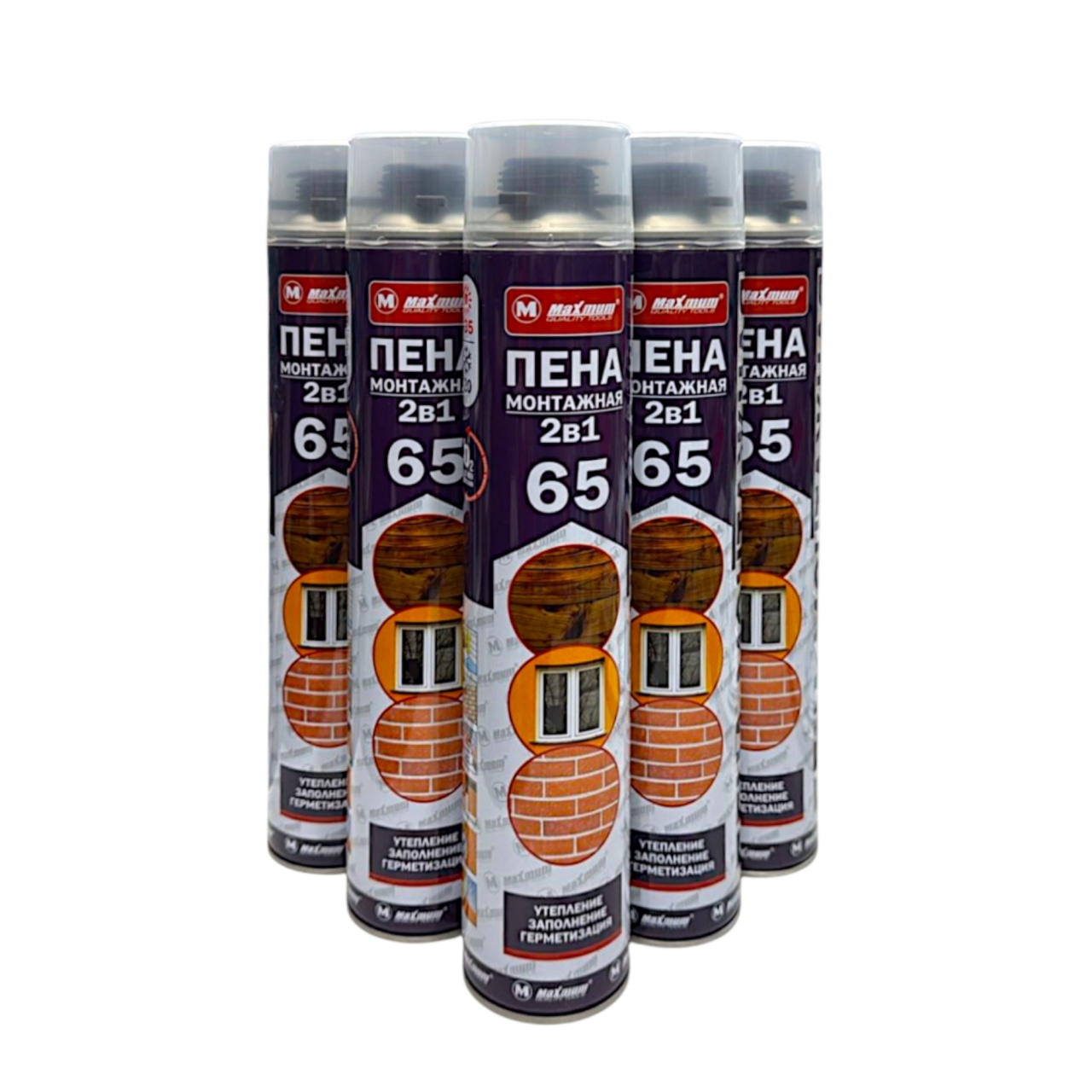 Купить оптом Пена монтажная 65 л, 750 мл, пистолетная, всесезонная, "MAXIMUM" (2994) Пена монтажная 65 л, 750 мл, пистолетная, всесезонная, "MAXIMUM" (2994) оптом