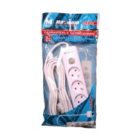 Купить оптом Удлинитель с заземлением 5 м, 3 розетки, 2 USB порта, Type C, "MAXIMUM" МХ 12493 (2586) Удлинитель с заземлением 5 м, 3 розетки, 2 USB порта, Type C, "MAXIMUM" МХ 12493 (2586) оптом