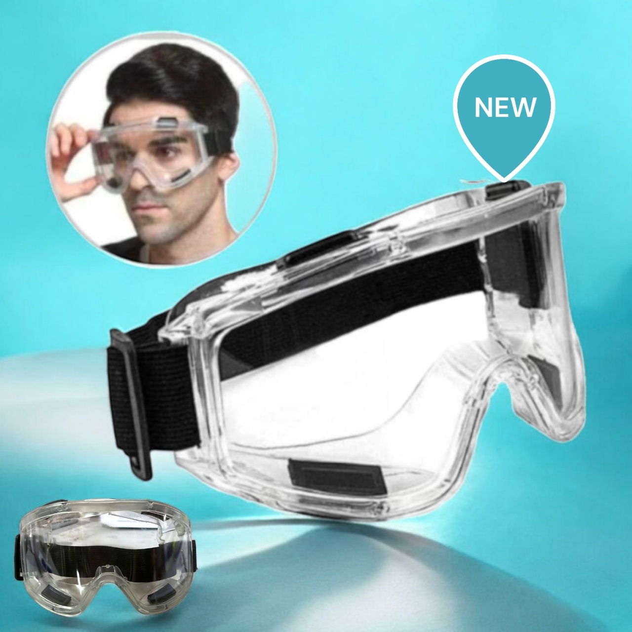 Купить оптом Очки защитные с непрямой вентиляцией, прозрачные Очки защитные с непрямой вентиляцией, прозрачные оптом