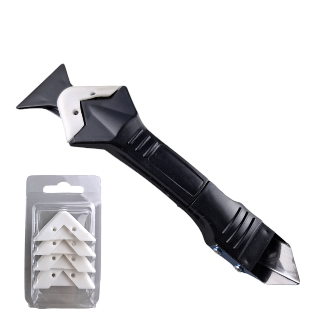 Купить оптом Шпатель-скребок угловой 3 в 1, 5 насадок, "MAXIMUM" MX 15487 шпатель-скребок угловой 3 в 1, 5 насадок, "maximum" mx 15487 оптом