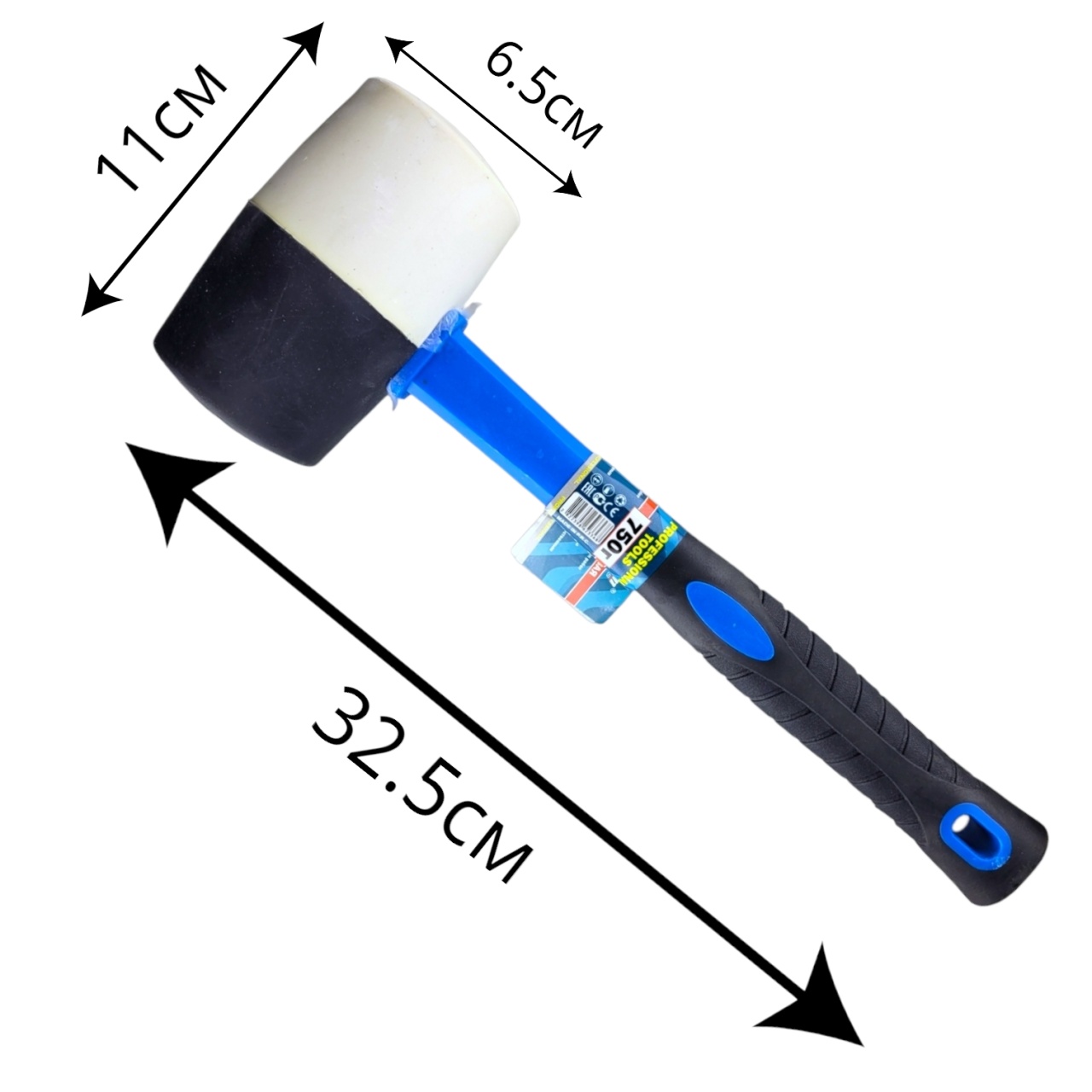Купить оптом Киянка резиновая черно-белая с фиберглассовой рукояткой 750 гр, "MAXIMUM" MX 08748 киянка резиновая черно-белая с фиберглассовой рукояткой 750 гр, "maximum" mx 08748 оптом