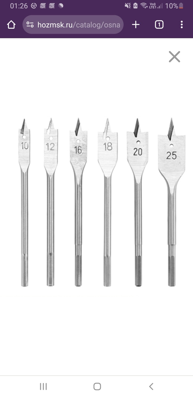 Купить оптом Сверла по дереву перьевые 6 предметов (2400) Сверла по дереву перьевые 6 предметов (2400) оптом