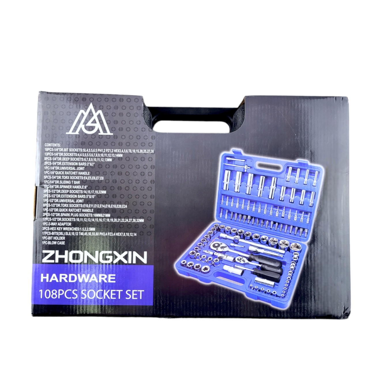 Купить оптом Набор инструментов для автомобиля 108 предметов, CRV сталь Набор инструментов для автомобиля 108 предметов, CRV сталь оптом