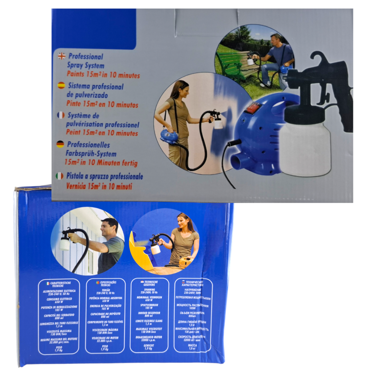 Купить оптом Краскопульт электрический 650 Вт, 800 мл, 32000 об/мин, голубой, ZY 8364 краскопульт электрический 650 вт, 800 мл, 32000 об/мин, голубой, zy 8364 оптом