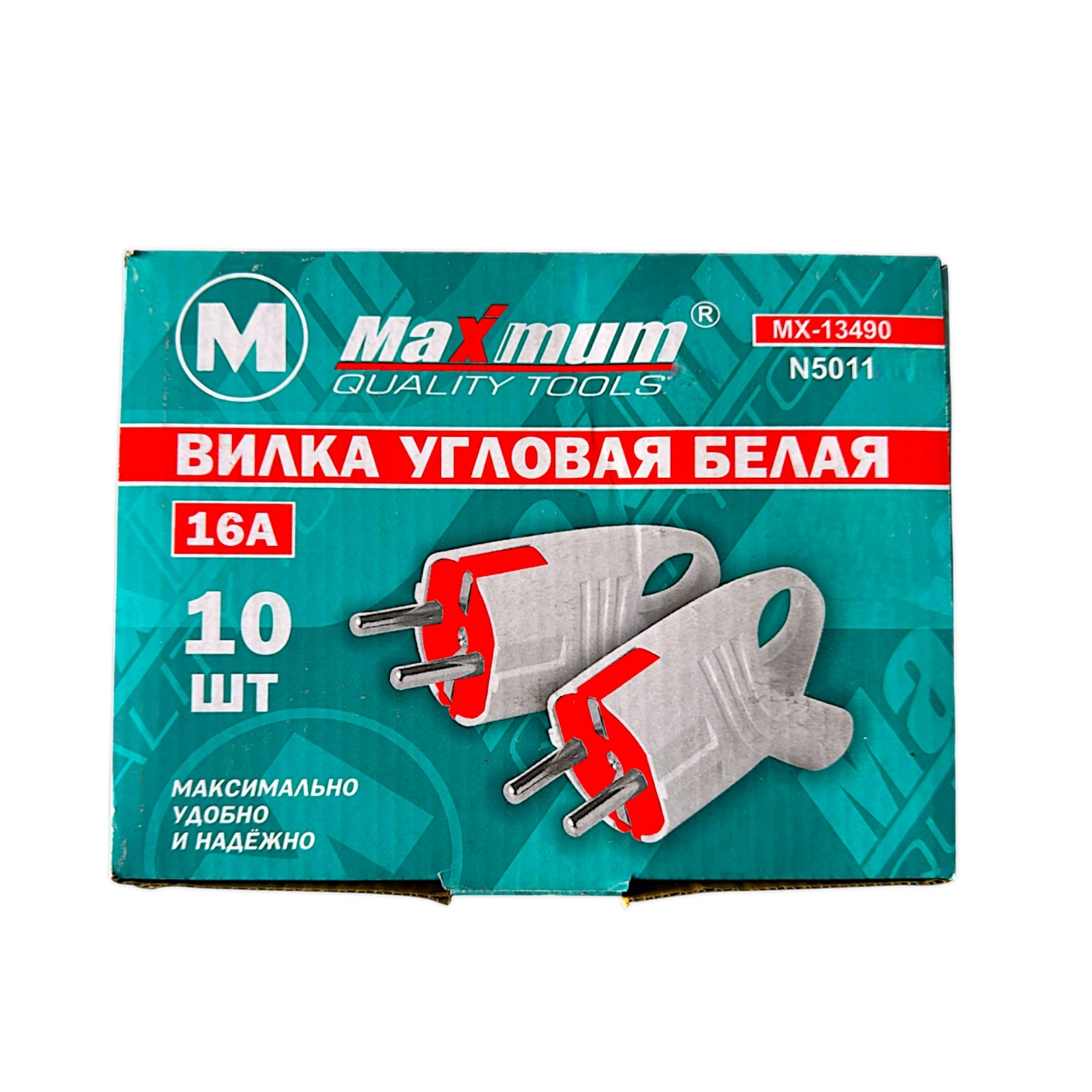 Купить оптом Вилка угловая белая с ушком 16 А Вилка угловая белая с ушком 16 А оптом