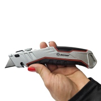 Купить оптом Нож для гипсокартона складной, алюминиевое покрытие, 3 запасных лезвия SK5,прорезиненная рукоять нож для гипсокартона складной, алюминиевое покрытие, 3 запасных лезвия sk5,прорезиненная рукоять оптом