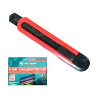 Нож канцелярский 18 мм, усиленный, лезвие SK5, с автофиксатором, микс цветов, "MAXIMUM" MX 14688 Нож канцелярский 18 мм, усиленный, лезвие SK5, с автофиксатором, микс цветов, "MAXIMUM" MX 14688