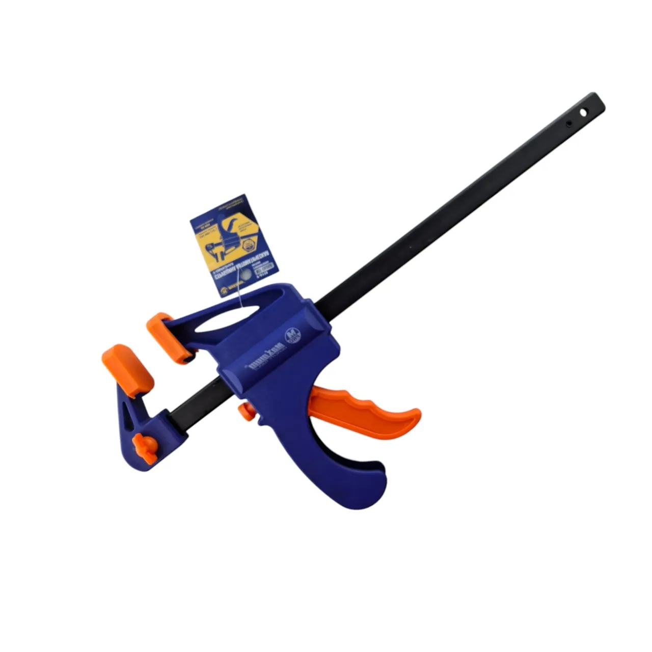 Струбцина автоматическая 250×60 мм, 10", F-образная, с фиксатором и кнопкой сброса,"MAXIMUM"MX 06085 Струбцина автоматическая 250×60 мм, 10", F-образная, с фиксатором и кнопкой сброса,"MAXIMUM"MX 06085