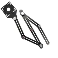 Линейка-шаблон-угломер складная с направляющей 6х6см Линейка-шаблон-угломер складная с направляющей 6х6см