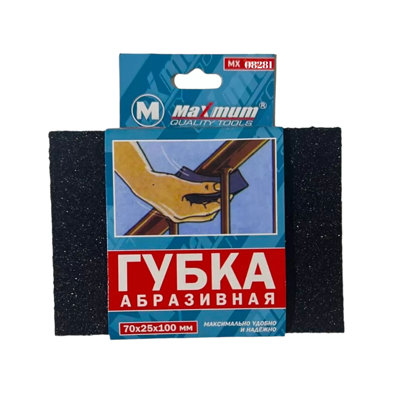 Абразивная шлифовальная губка P 150 70x25x100 мм "Maximum" MX 08281 Абразивная шлифовальная губка P 150 70x25x100 мм "Maximum" MX 08281