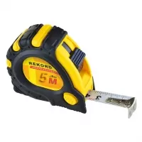 Рулетка измерительная с фиксатором, 5 м*19 мм, "REKORD" Рулетка измерительная с фиксатором, 5 м*19 мм, "REKORD"