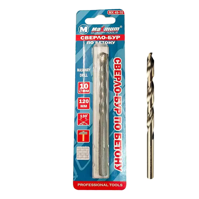 Сверло по бетону 10x120 мм, "MAXIMUM"  МХ49-10 Сверло по бетону 10x120 мм, "MAXIMUM"  МХ49-10