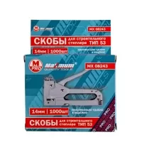 Скобы для строительного степлера 14 мм 1000 шт, тип 53, «Maximum» (2742) Скобы для строительного степлера 14 мм 1000 шт, тип 53, «Maximum» (2742)