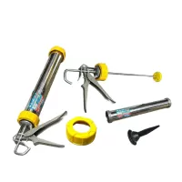 Пистолет для герметика 600 мл закрытый, алюминиевый (2496) Пистолет для герметика 600 мл закрытый, алюминиевый (2496)